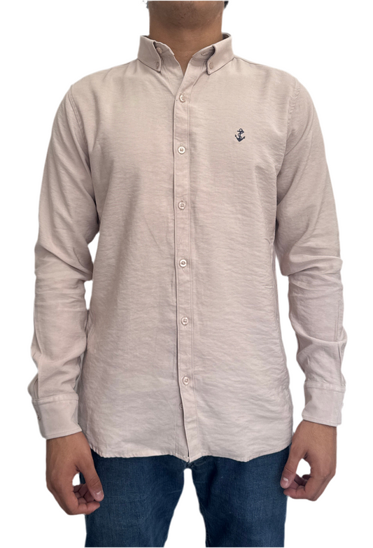 Camisa Beige en rayón