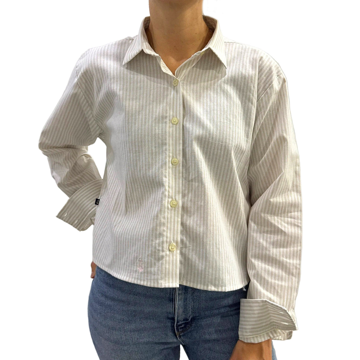 Blusa Rayas Beige