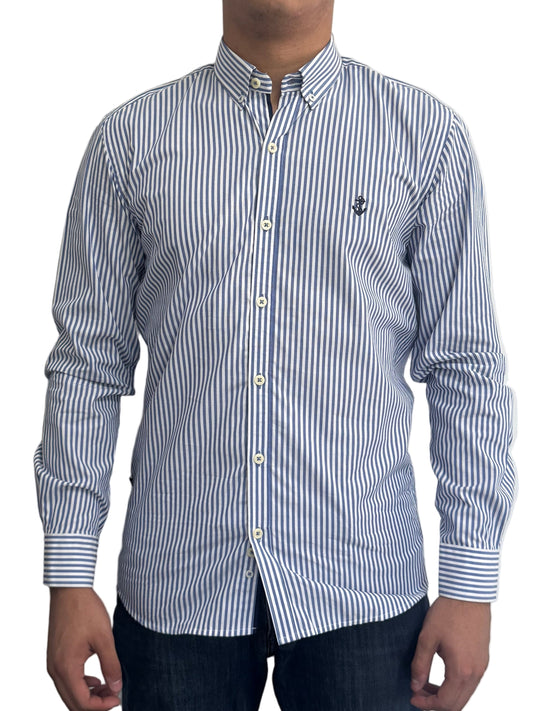 Camisa Rayas Azules a Navy