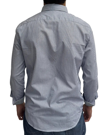 Camisa Rayas Delgadas Navy