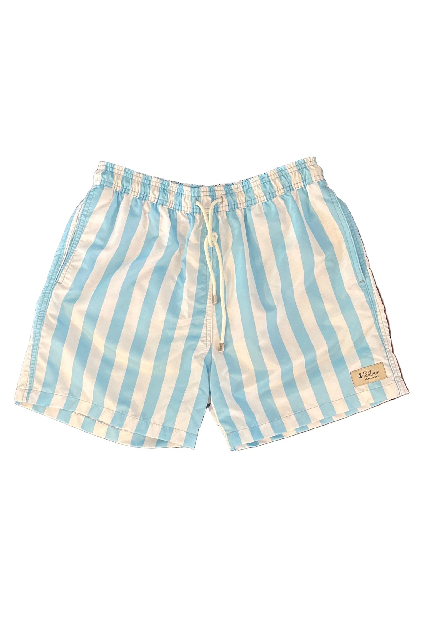 Light Blue Striped Shorts