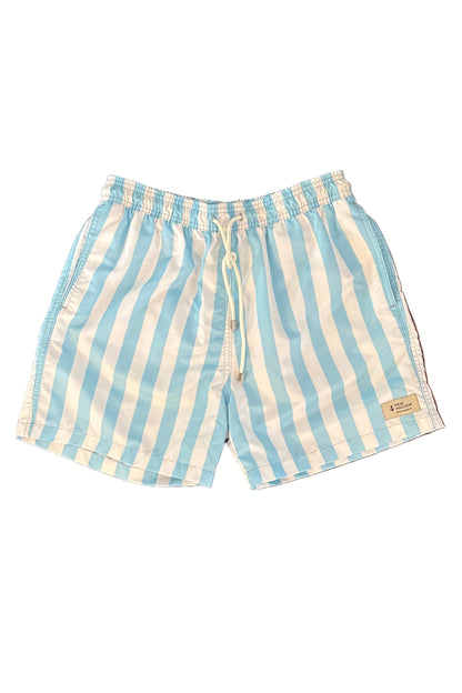 Pantaloneta Rayas Azul Claro