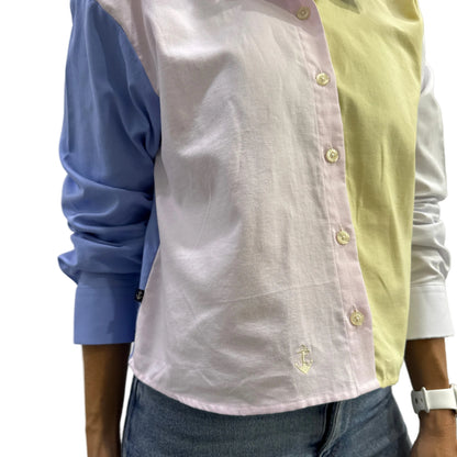 Blusa Oxford Multicolor Amarilla y Rosada