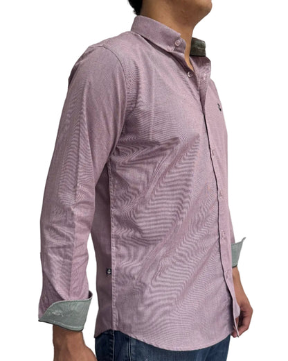 Camisa Punteado Vino