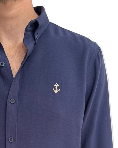 Camisa Navy en rayón