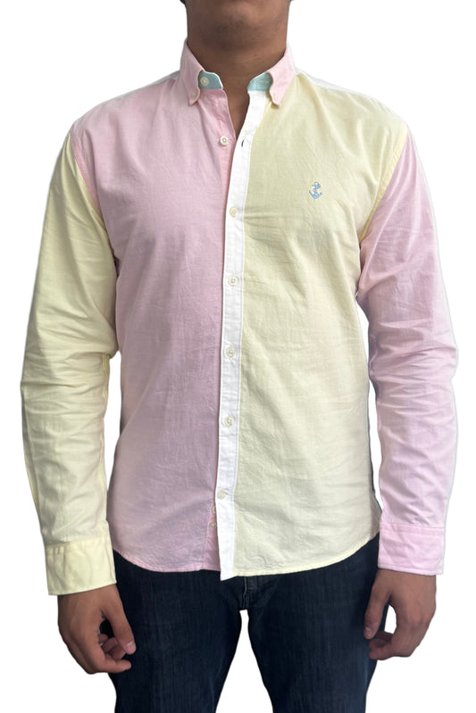 Camisa Oxford Multicolor Rosada y Amarilla