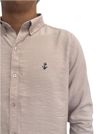 Camisa Beige en rayón