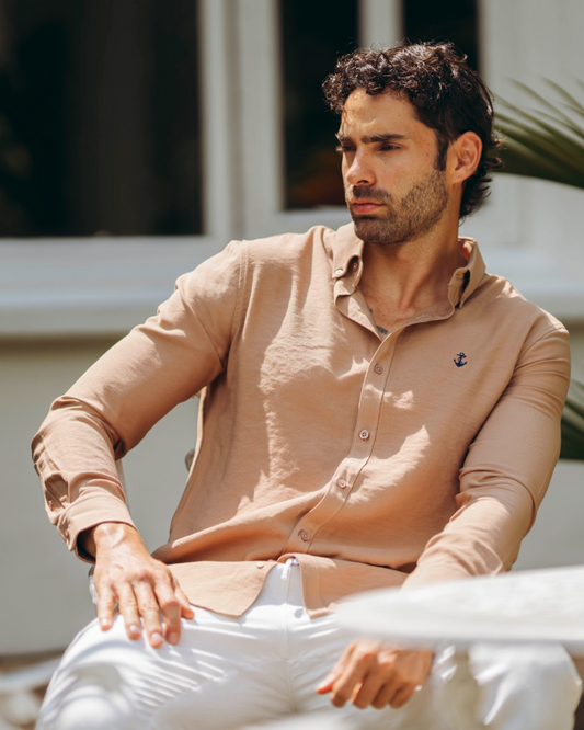 Camisa Camel en rayón
