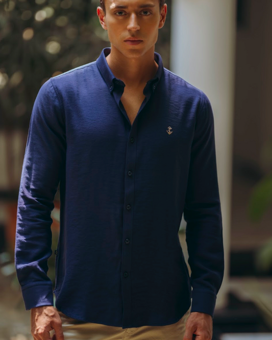 Camisa Navy en rayón