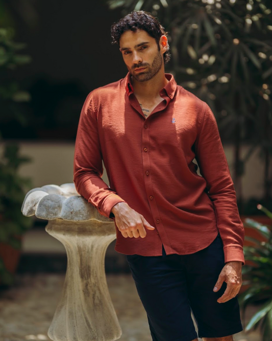 Camisa Terracota en rayón
