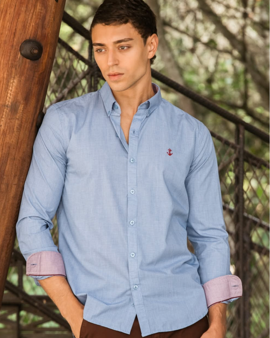 Camisa Punteado Navy
