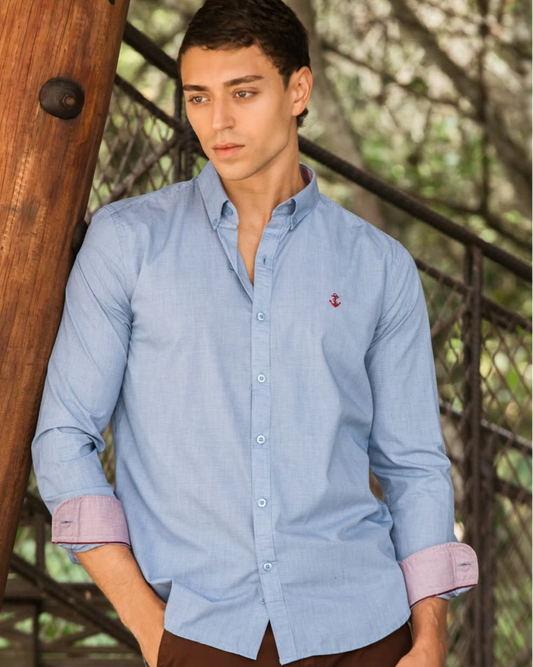 Camisa Punteado Navy