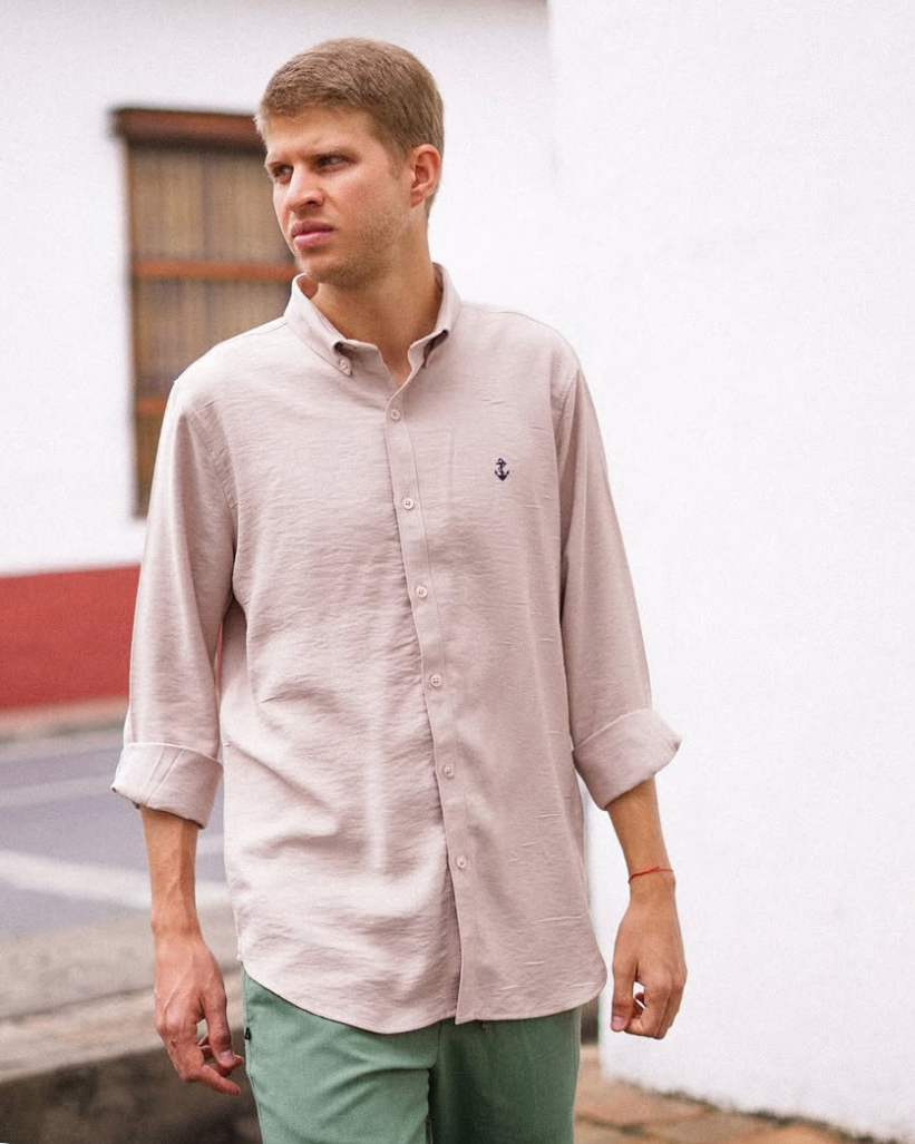 Beige rayon shirt