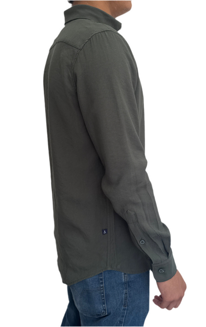 Camisa Verde Oscuro en rayón