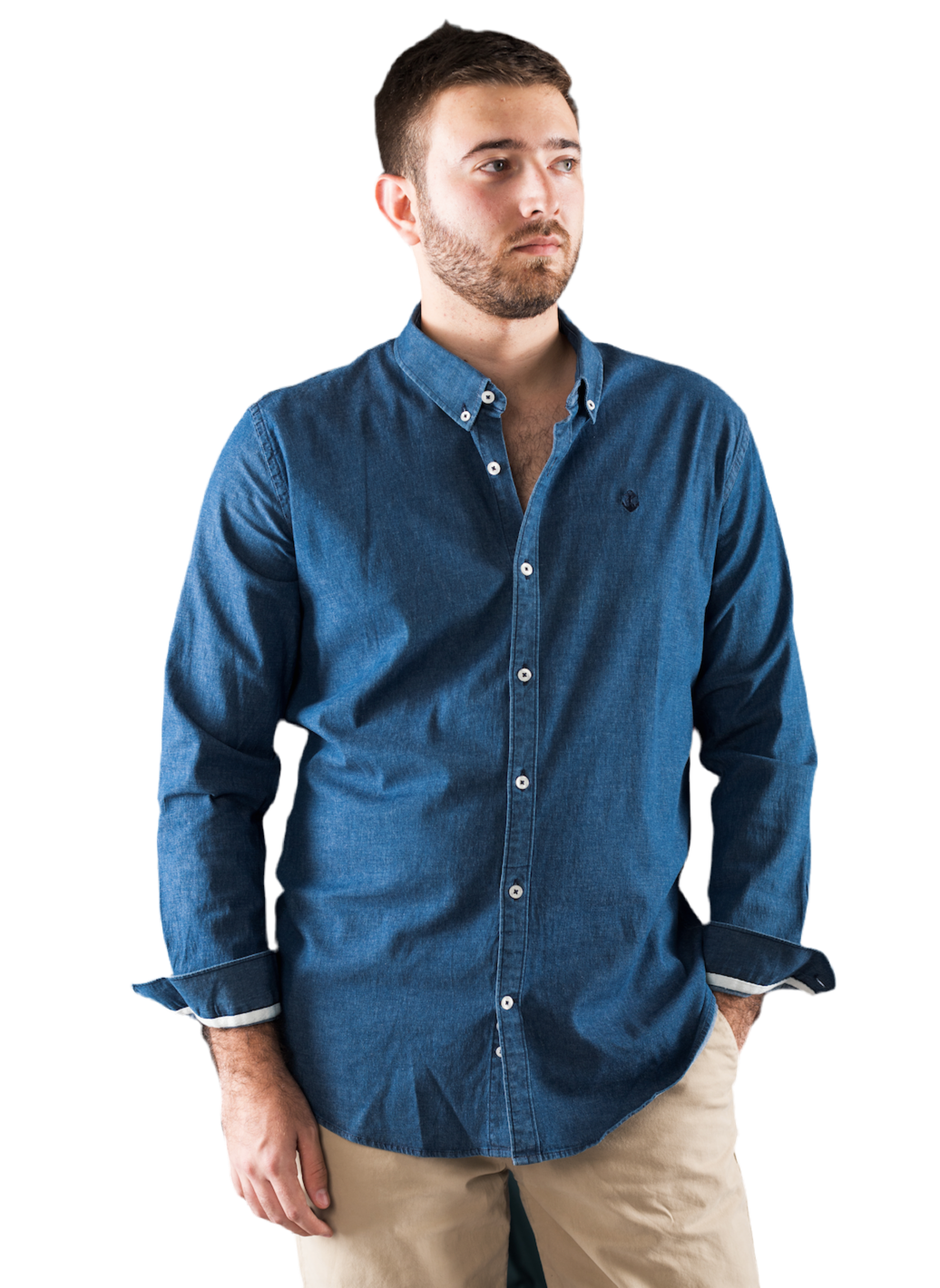 Camisa Denim A Navy