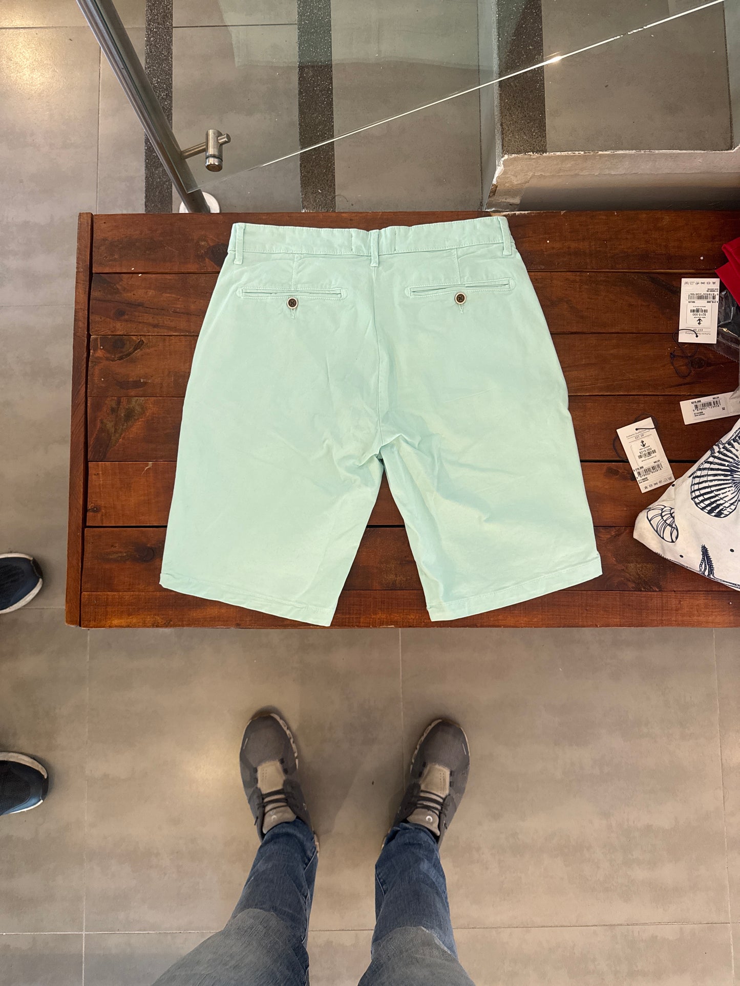 Mint Green Bermuda Shorts 