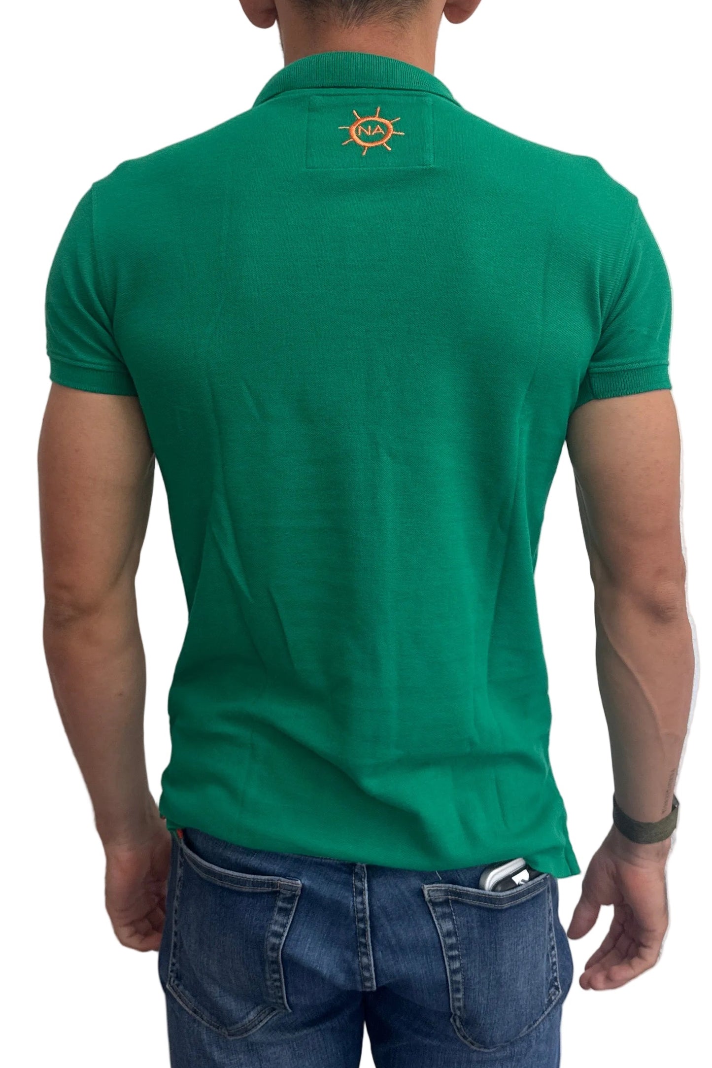 Green polo shirt