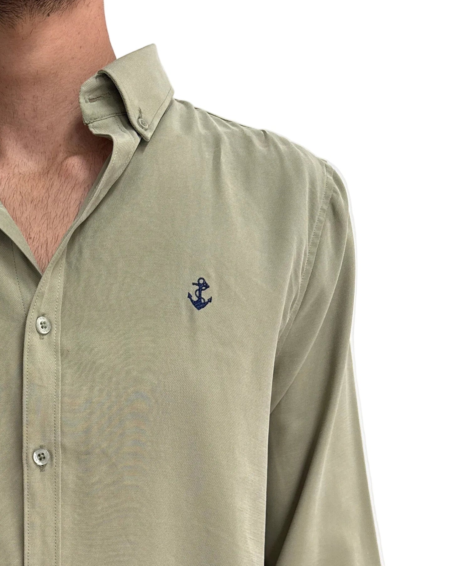 Camisa Verde Oliva en rayón