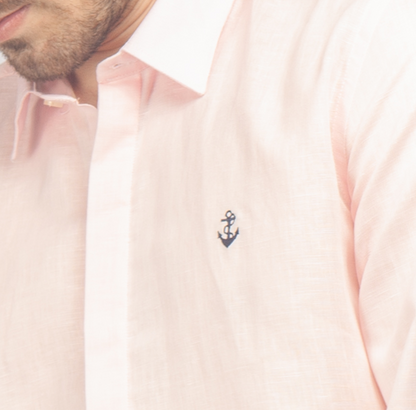Camisa Lino Rosada