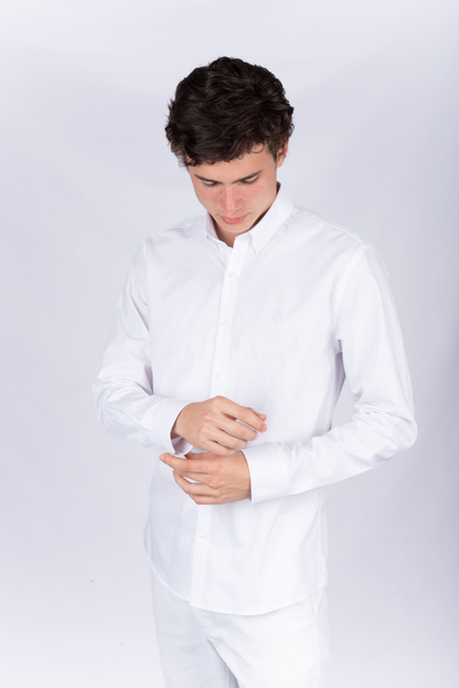 White Oxford Shirt to Blue R 