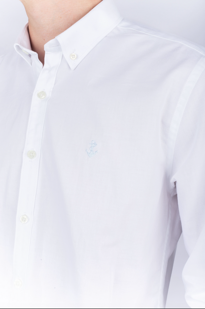 White Oxford Shirt to Blue R 