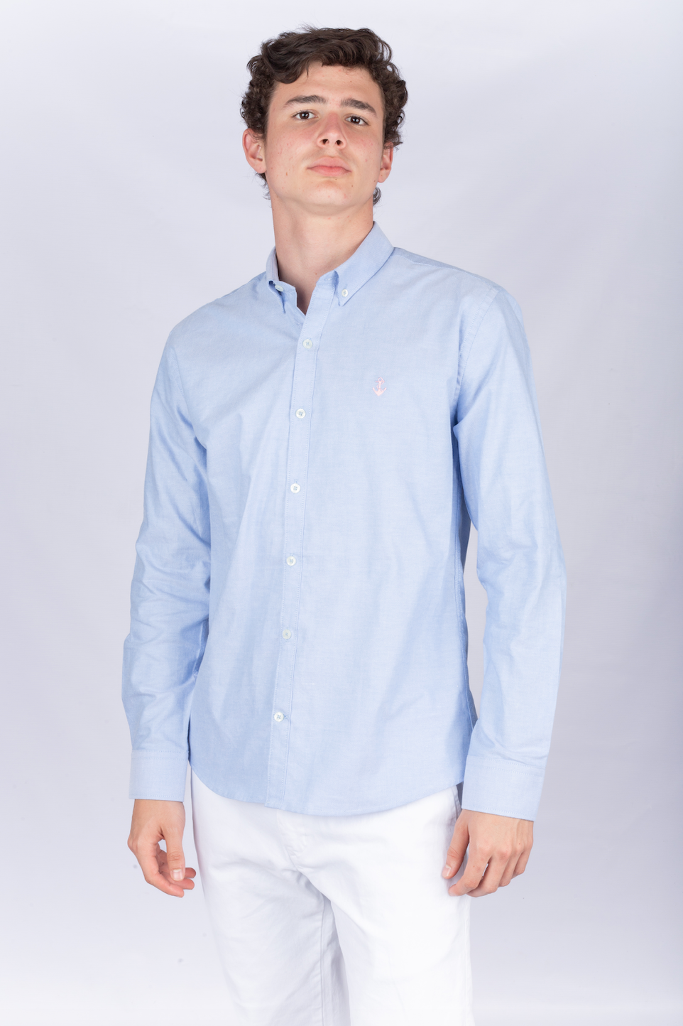 Camisa Oxford Azul Cielo A Rosada