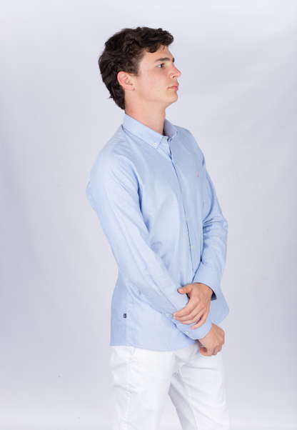Camisa Oxford Azul Cielo A Rosada