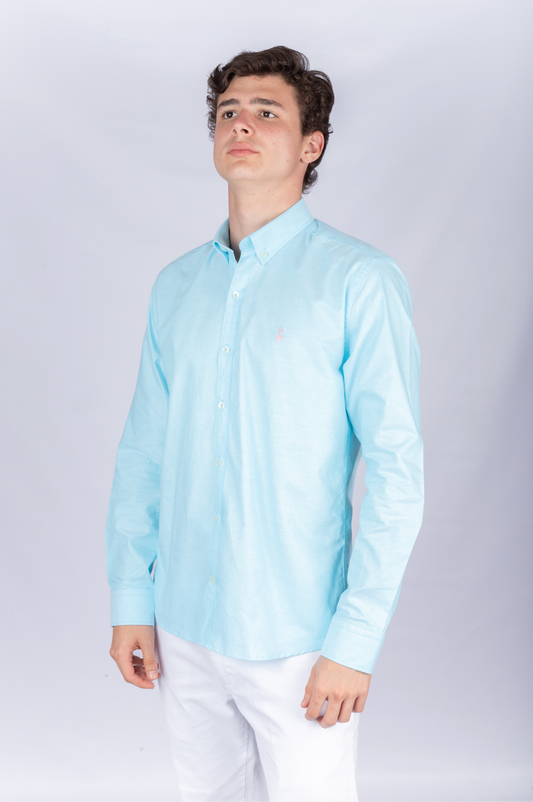 Camisa Oxford Aguamarina