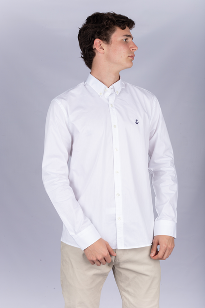 Camisa Blanca A Navy