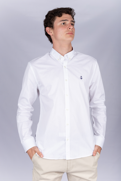 Camisa Blanca A Navy