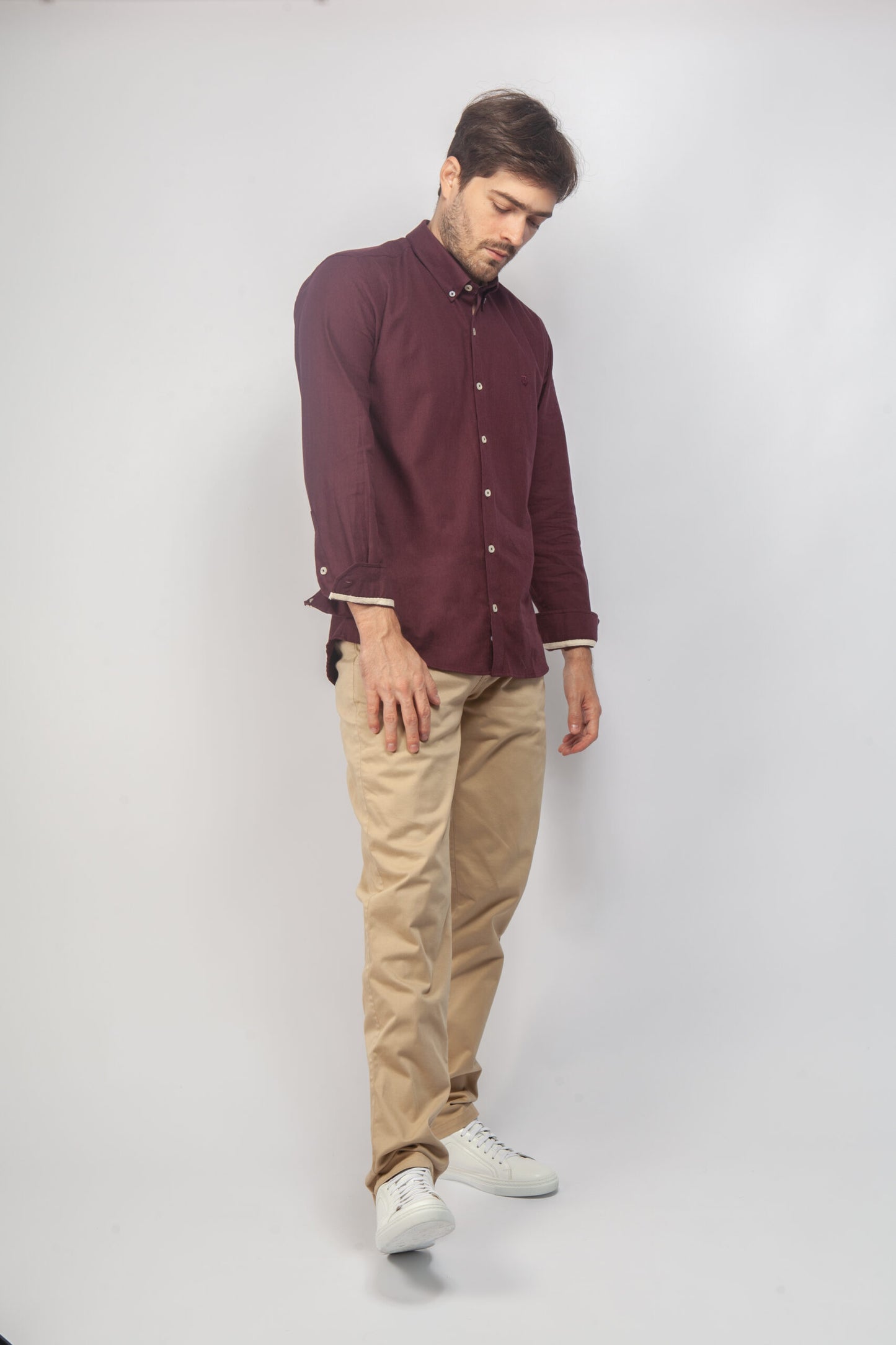 Pantalon Marron Combinar Pantalon Beige Hombre Casual Pantalon