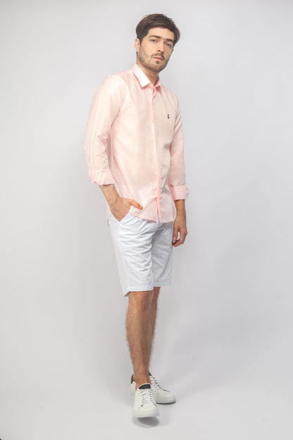 Camisa Lino Rosada