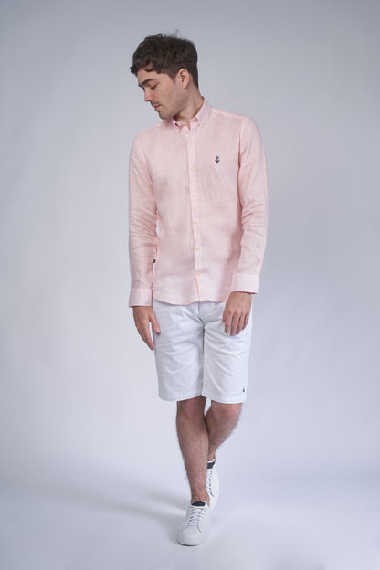Camisa Lino Rosada