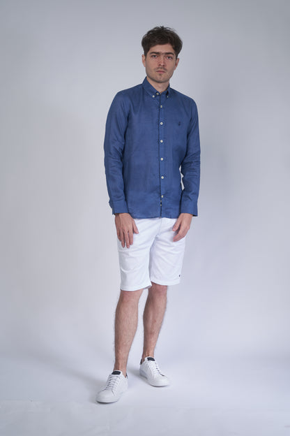 Camisa Lino Azul