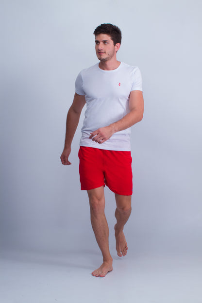 Camiseta Blanca con Ancla Roja